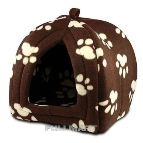 Мягкий домик для собак и кошек Pet Hut коричневый